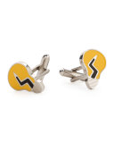 Light Bulb Cuff Links, Black/Yellow