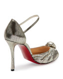 Marchavekel Knotted d'Orsay Red Sole Pump, Gold