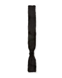 Mink Fur Pull-Thru Scarf w/ Rosette, Black