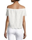 Firenze Lace Off-the-Shoulder Top, White
