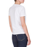 Short-Sleeve Logo Jersey Tee, White