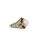 Pearly Cabochon Ring