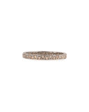 Manawa 18K Black Gold Band with Champagne Diamonds, Size 10