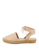 Vanessa Leather Espadrille Flat, Nude