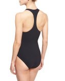 Ring Zip Racerback One-Piece Swimsuit