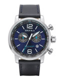 Dinamico Chronograph Watch, Stainless Steel/Navy