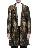 Sculpted Jacquard Snap Coat