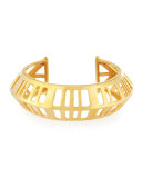 Gold-Plated Cage Cuff Bracelet