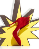 Victorina Flame 100mm Red Sole Pump, Carmine