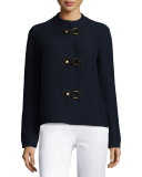 Ross Buckle-Front Merino Cardigan