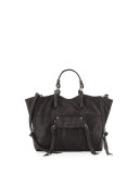 Everette Mini Leather Crossbody Bag, Black