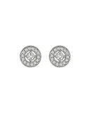 Classic Collection Round Pave Diamond Stud Earrings