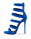 Alien Fabric Strappy 115mm Sandal, Electric Blue