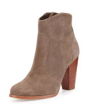 Dalton Suede Western Bootie, Charcoal