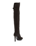 Raffaela Weatherproof Knee Boot, Black