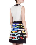 Floral-Print Fit-&-Flare Dress, Floral Peel Blue