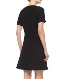 Striped Tweed Paneled Dress