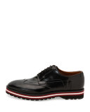 Morely Studded Leather Platform Derby, Black