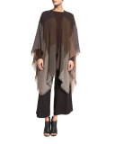 Long-Sleeve Alpaca Box Top, Clove