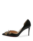 Farfa Spikes Half-d'Orsay 85mm Red Sole Pump