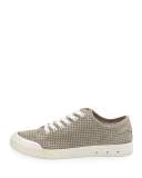 Standard Issue Perforated Suede Low-Top Sneaker, Gray