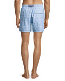 Moorea Diamond Seahorse Swim Trunks, Sky