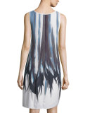 Raewyn Printed Shift Dress, White/Multi