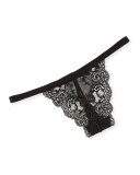 Bisou Sheer-Lace G-String, Black