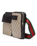 GG Supreme Web Belt Bag, Beige/Ebony