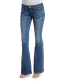 Karlie Low-Rise Bell-Bottom Jeans, Authentic Blue