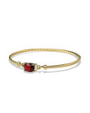 Petite Wheaton Bracelet with Garnet and Diamonds in Gold