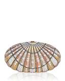 Sea Dream Shell Crystal Clutch Bag, Light Pink