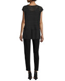 Silk Georgette Crepe Pants 