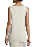Washable Wool Crepe Long Tank 