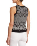 Frequency Zigzag Sleeveless Top