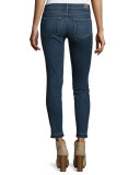 Verdugo Distressed Cropped Jeans, Blue