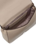 Zoey Mini Laser-Cut Shoulder Bag, French Gray