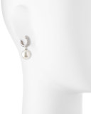 Avenue South Sea Pearl & Diamond Hoop Earrings