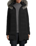 Long Fur-Trimmed Hooded 羽绒服
