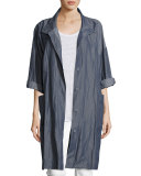 Textured Organic Cotton Steel Coat 