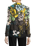 Bane Aquarelle Floral Place Print Jacket, Fantasy