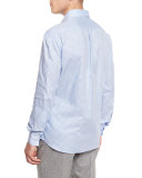 Basic-Fit Check Sport Shirt, Light Blue
