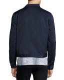 Tech Zip-Up Shirt Jacket, Navy