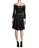 Tatlin Beau Cold-Shoulder Illusion Dress