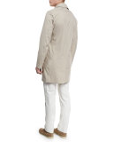 Comfort Slim-Stretch Cotton Trousers, Optical White