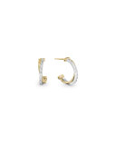 Goa Two-Tone Small Hoop Earrings with Diamonds