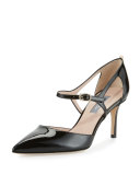 Phoebe Patent Mary Jane Pump, Black