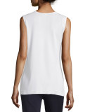 Scoop-Neck Knit Tank, New Ivory