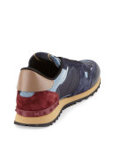 Rockrunner Denim Camo-Print Trainer Sneaker, Denim