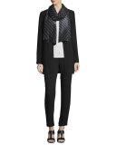 Silk Georgette Kimono Jacket, Black